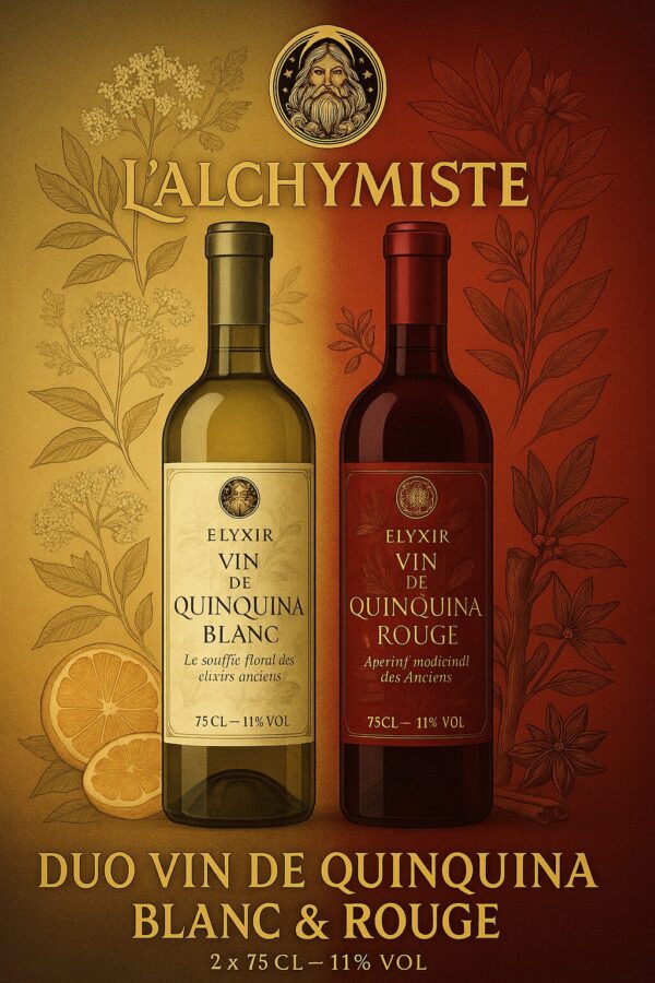 Duo Vin de Quinquina Blanc & Rouge – L’Alchymiste (2 x 75cl)