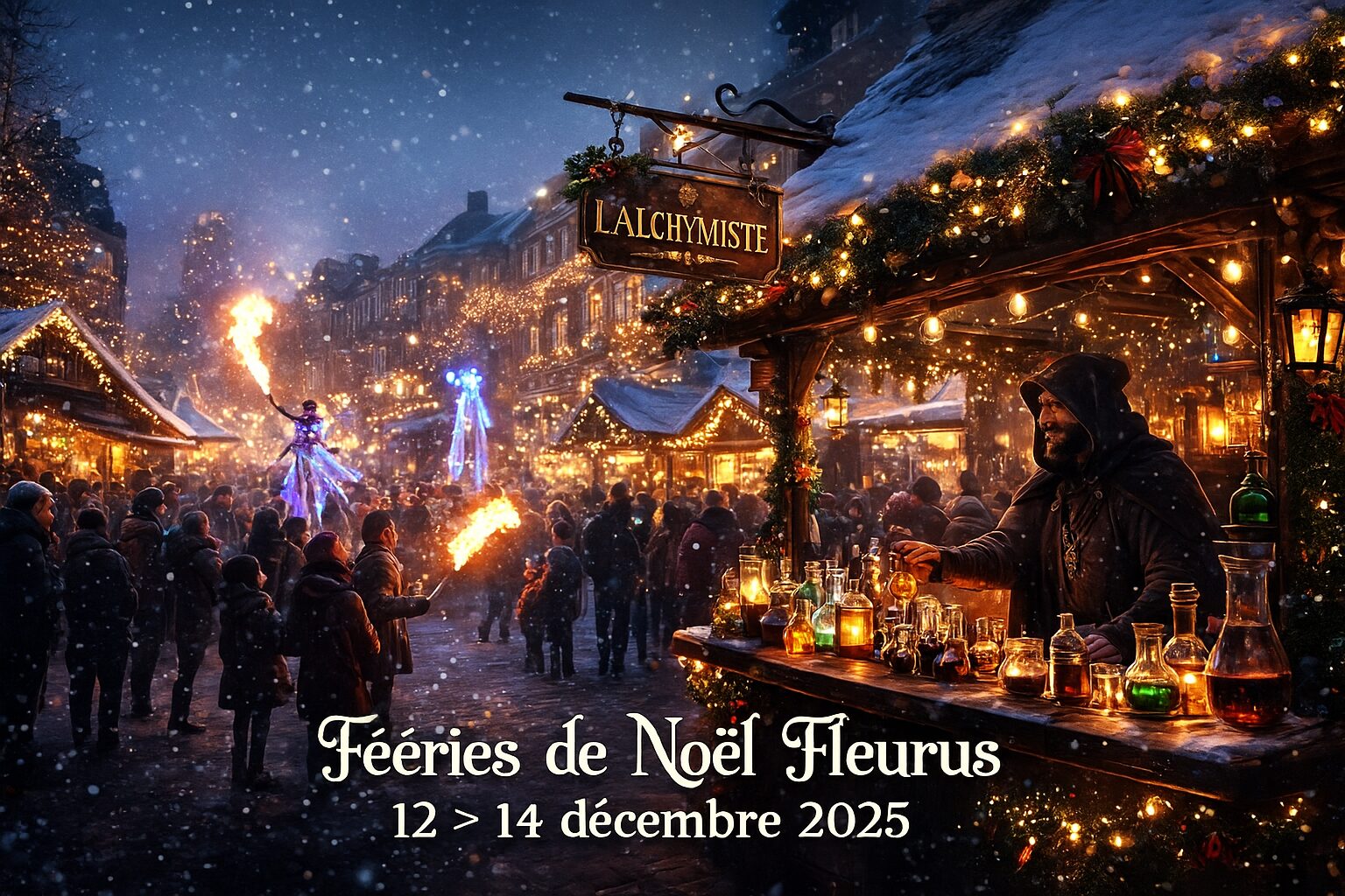 Fééries de Noël Fleurus 2025 : L’Alchymiste parmi les 70 artisans